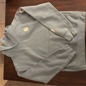 Carhartt Kids Blue green hoodie Sweatshirt